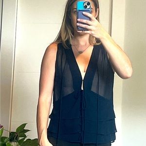 Nordstrom | Chelsea28 Sheer Romantic Top | Size S NWOT